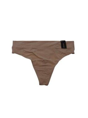 NEW Natori Bliss Flex Cotton Thong Cafe Size L 771276